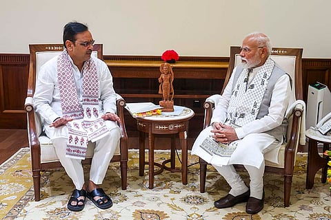PM Modi with CM Bhajanlal Sharma