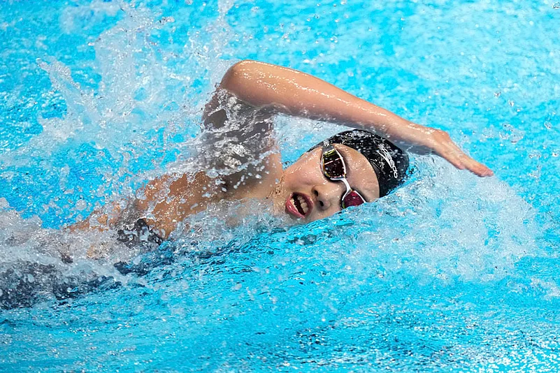 Chinese prodigy swimmer Yu Zidi at Singapore Swimming Worlds 2025 photo 8