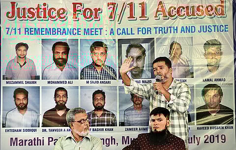 Call for Justice: Wahid Shaikh, who was acquitted in the 7/11 Mumbai train blast case, addressed a 
press conference in 2019 and called for justice for the 13 accused who had been languishing in the Arthur Road jail 