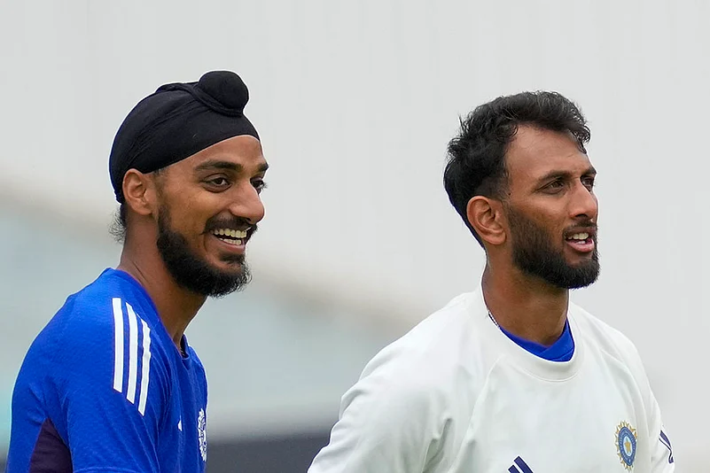 IND vs ENG 5th Test - Team India training session photos Arshdeep Singh and Prasidh Krishna