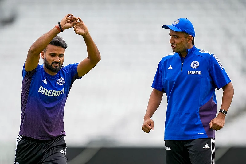 IND vs ENG 5th Test - Team India training session photos Anshul Kamboj and Akash Deep