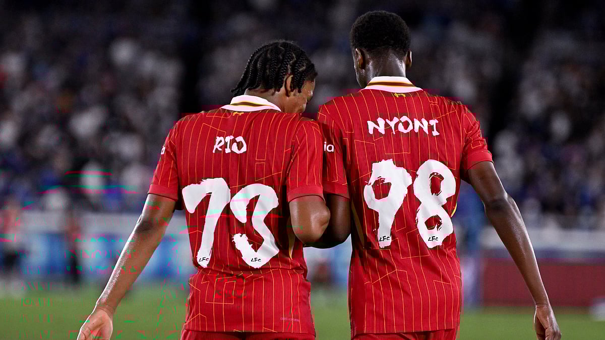 Liverpool's Rio Ngumoha and Trey Nyoni.