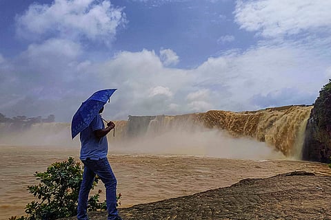 Chitrakote Waterfall after monsoon rain in Bastar