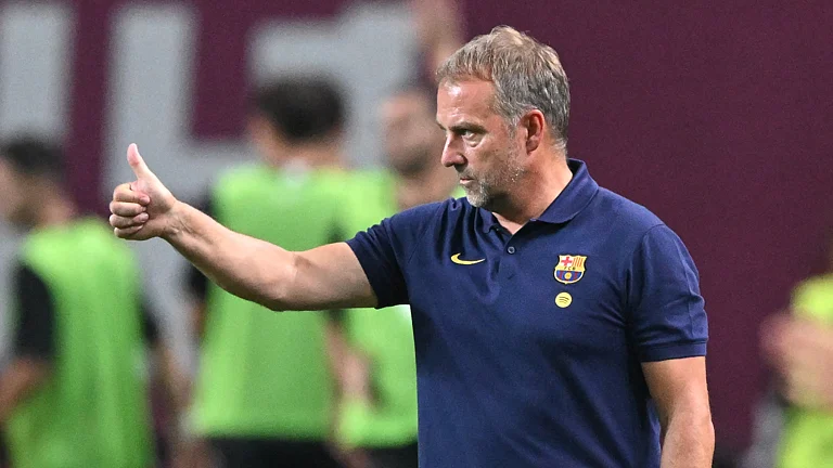 Barcelona boss Hansi Flick - null