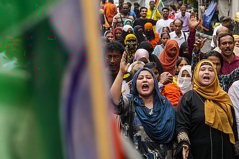 Congress protest in Kolkata