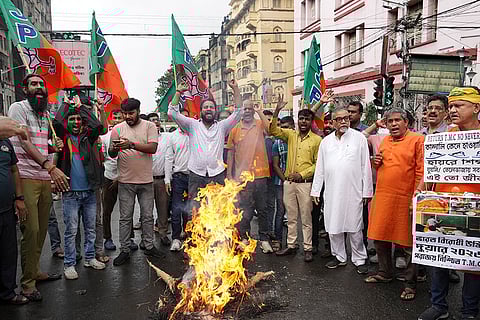 BJYM protest in Kolkata
