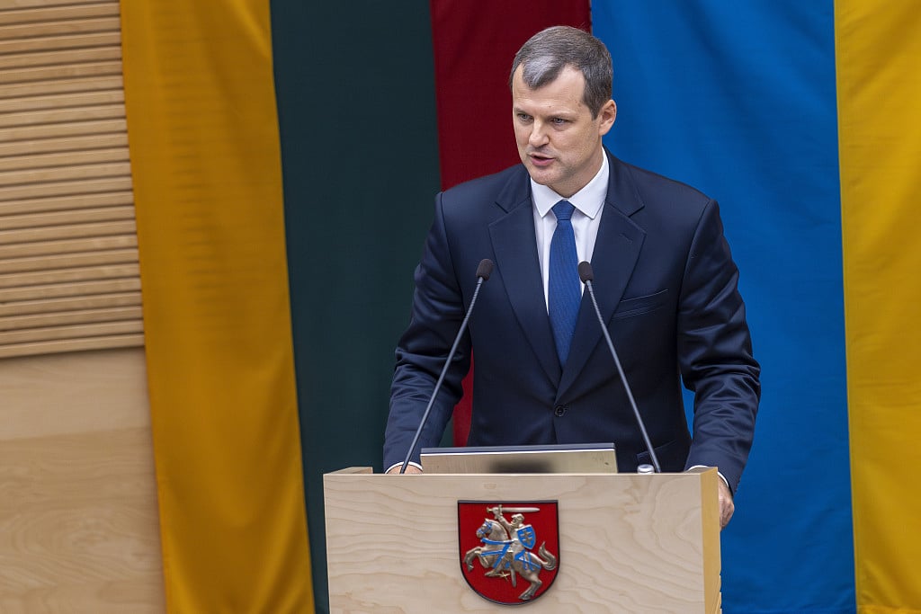 AP : Lithuania Prime Minister Gintautas Paluckas Resigns