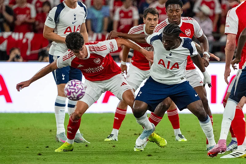 PL Pre-Season Club Friendly Soccer Arsenal vs Tottenham Hotspur in Hong Kong: Chrisitan Norgaard