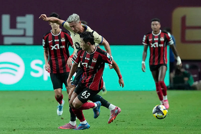 Pre-Season Club Friendly Soccer match Barcelona vs FC Seoul in South Korea: Robert Lewandowski