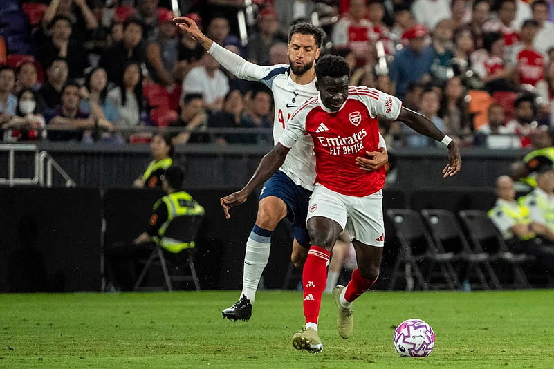 PL Pre-Season Club Friendly Soccer match Arsenal vs Tottenham Hotspur in Hong Kong: Bukayo Saka