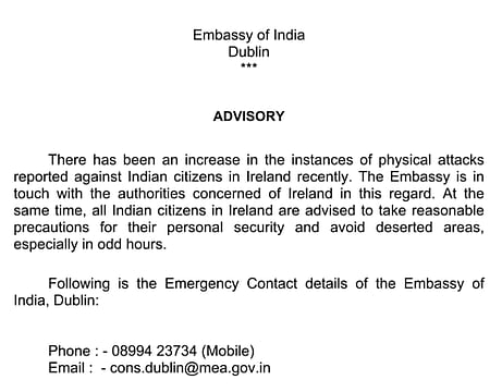 Indian Embassy Issues Safety Advisor After Surge In Racist Attacks In Ireland