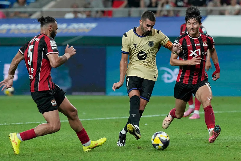 Pre-Season Club Friendly Soccer match Barcelona vs FC Seoul in South Korea: Ferran Torres