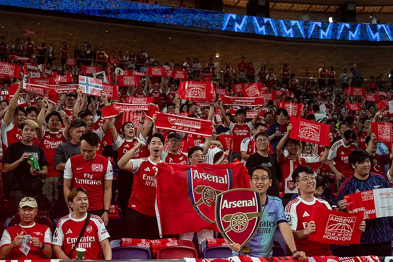 PL Pre-Season Club Friendly Soccer match Arsenal vs Tottenham Hotspur in Hong Kong: Arsenals fans