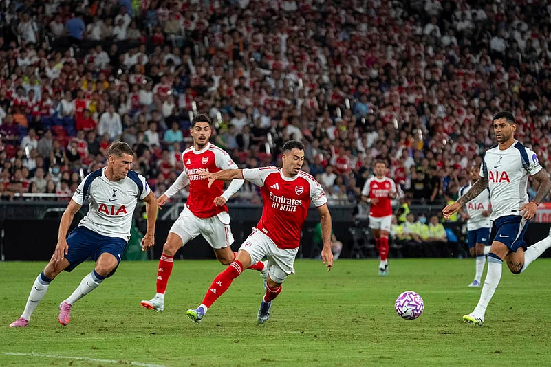 PL Pre-Season Club Friendly Soccer Arsenal vs Tottenham Hotspur in Hong Kong: Gabriel Martinelli