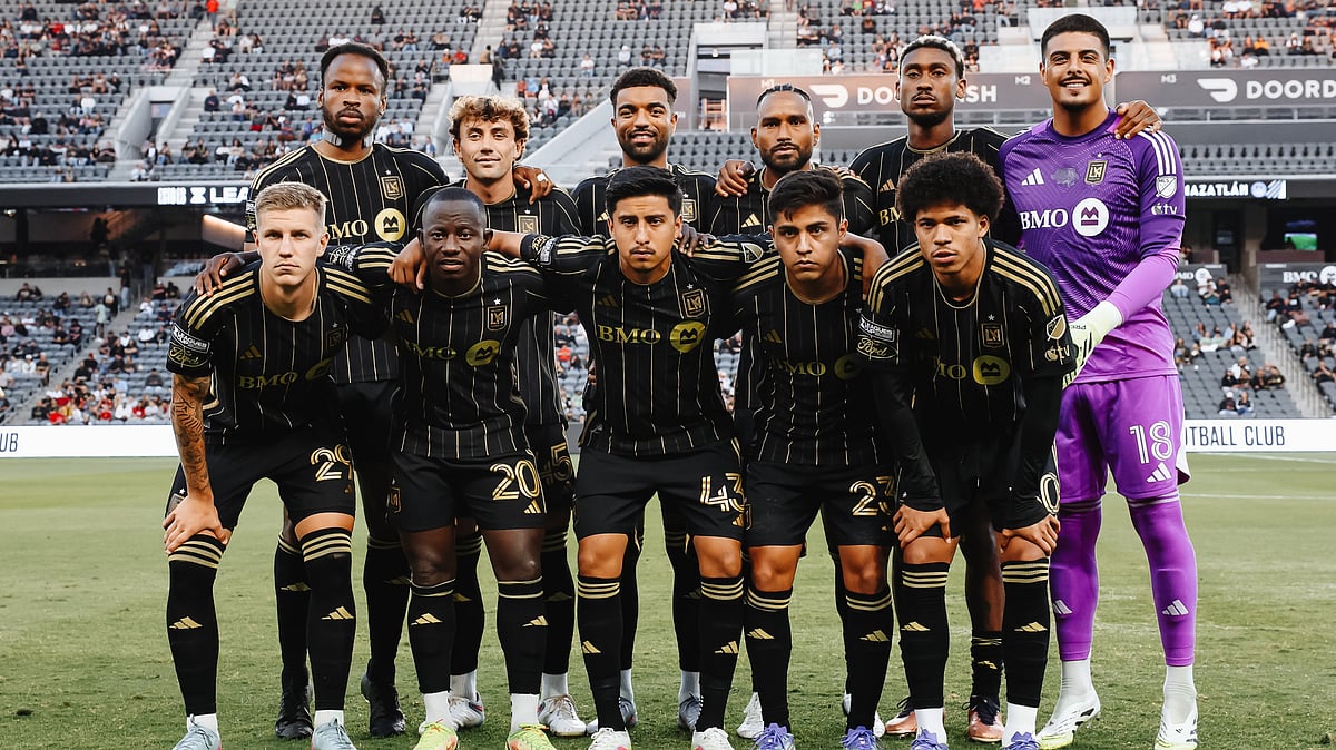| photo: X/LAFC : LAFC vs Mazatlan, Leagues Cup 2025: Los Angeles FC players pose ahead of the match first-round fixture.