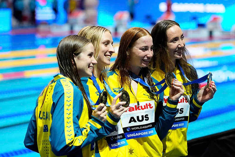 World Aquatics Championships 2025 Womens 4x200-meter freestyle relay final_team Australia