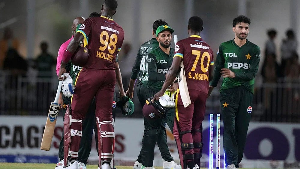 | Photo: AP/Lynne Sladky : West Indies Vs Pakistan LIVE Score, 2nd T20I: WI lost by 14 runs in first T20I.