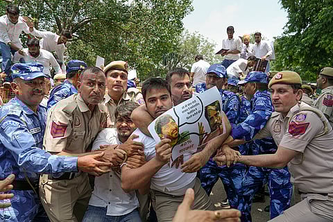 NSUI protest in Delhi