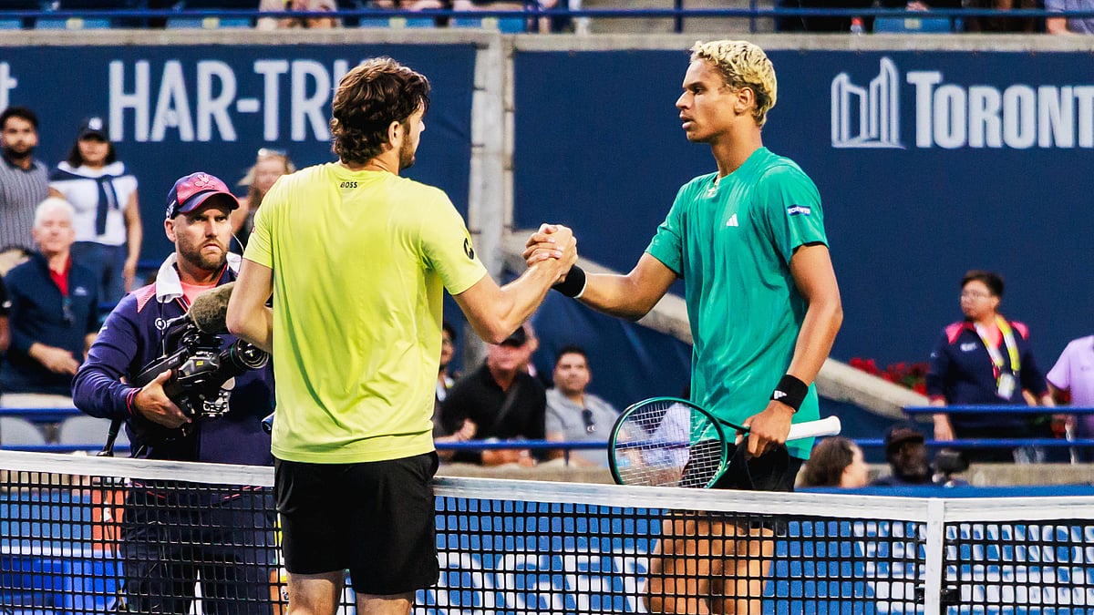 Gabriel Diallo and Taylor Fritz at the Canadian Open