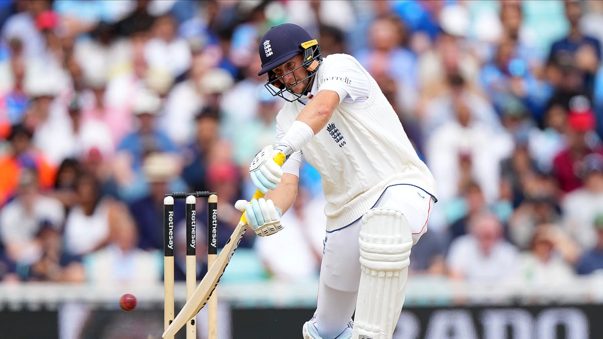 AP Photo/Kirsty Wigglesworth : England's Joe Root plays a shot on day four of the fifth cricket test match between England and India at The Kia Oval in London.