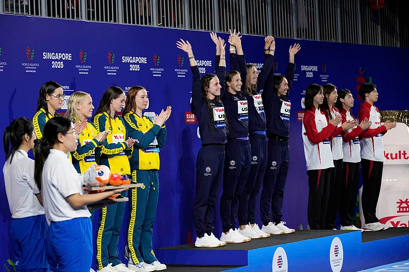 World Aquatics Championships in Singapore: womens 4x100-meter medley relay final