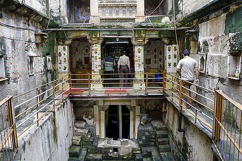 Visitors at Mata Bhavani stepwell