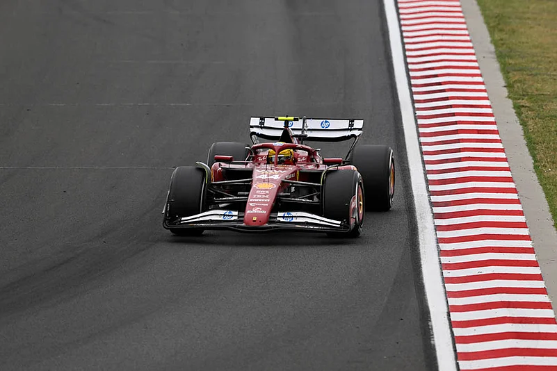Hungary Formula 1 Grand Prix Auto Racing 2025_ Lewis Hamilton of Britain