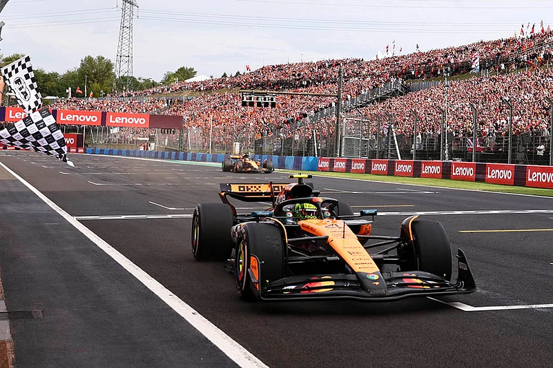 Hungary Formula 1 Grand Prix Auto Racing 2025_McLaren driver Lando Norris