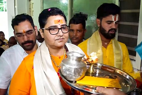 Pragya Singh Thakur reaches Bhopal