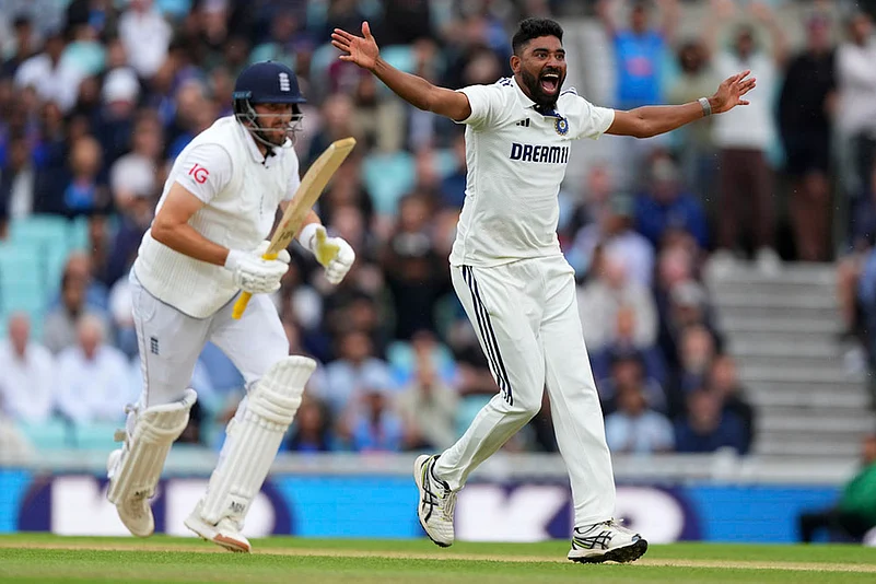 Indias tour of England - India Vs England Cricket 5th Test Day 5 at The Kia Oval: Mohammed Siraj