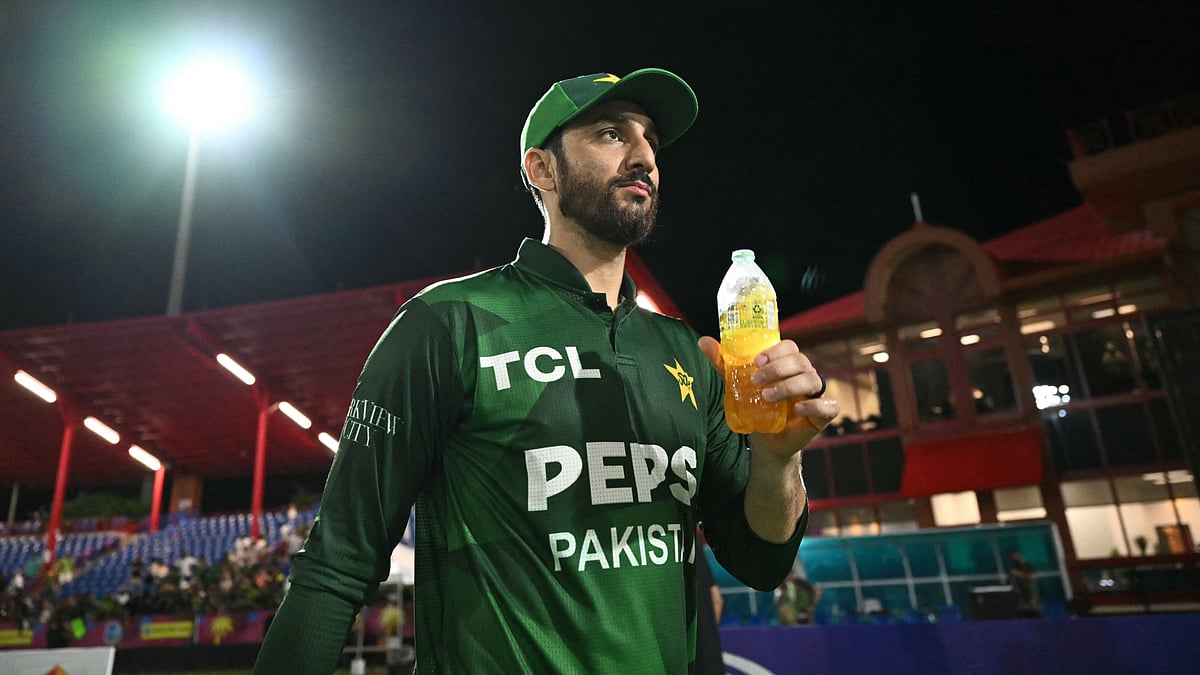 Pakistan skipper Salman Ali Agha during a match against West Indies.