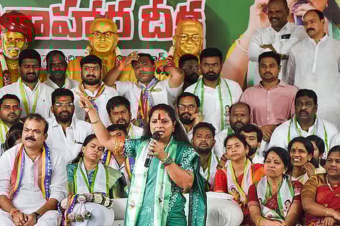 K Kavitha's hunger strike for reservation