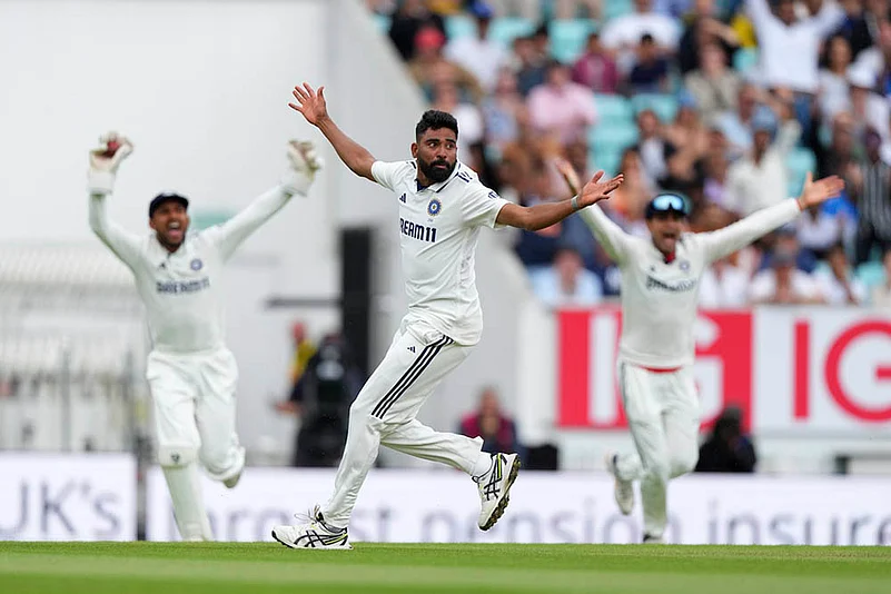 Indias tour of England - India Vs England Cricket 5th Test Day 5 at The Kia Oval: Mohammed Siraj