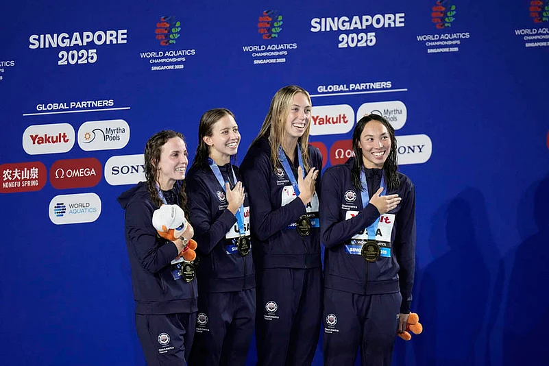 World Aquatics Championships in Singapore: womens 4x100-meter medley relay final