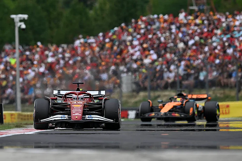 Hungary Formula 1 Grand Prix Auto Racing 2025_Ferrari driver Charles Leclerc