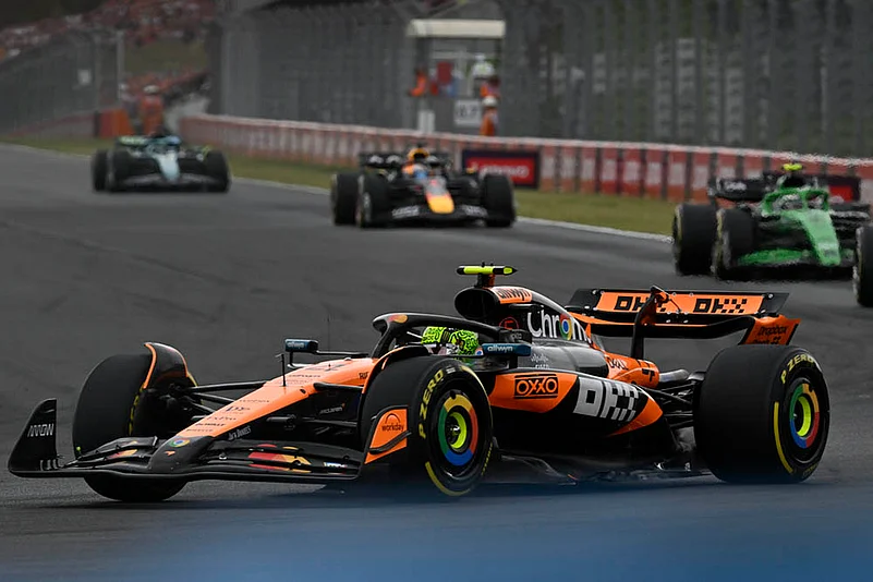Hungary Formula 1 Grand Prix Auto Racing 2025_Lando Norris of Britain