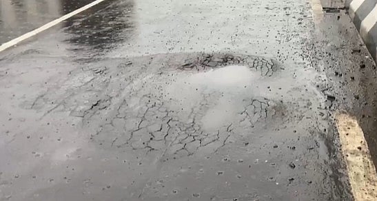 X/ANI : A part of Patna's double-deck flyover sank on Sunday