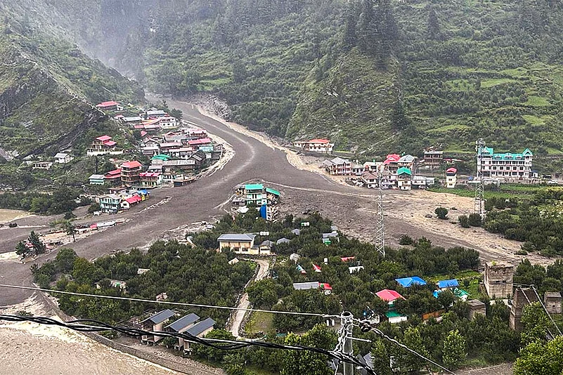 Uttarkashi Cloudburst - flash flood in Dharali -