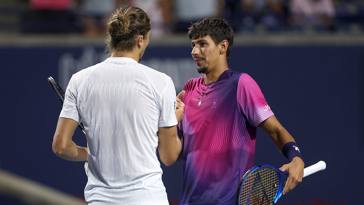 Alexei Popyrin and Alexander Zverev at the Canadian Open