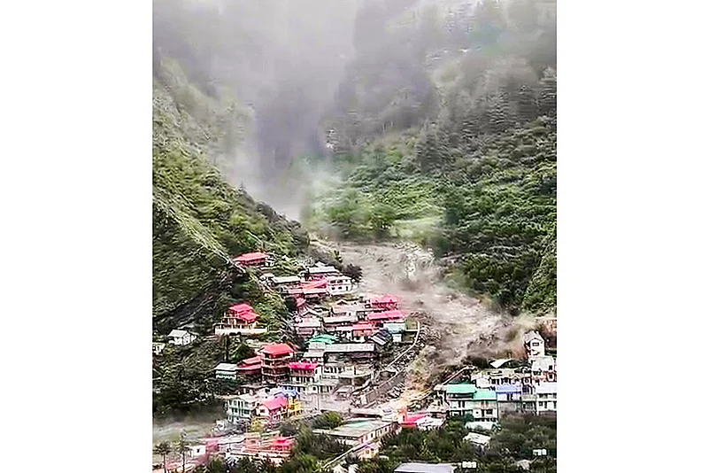 Uttarkashi Cloudburst - flash flood in Dharali