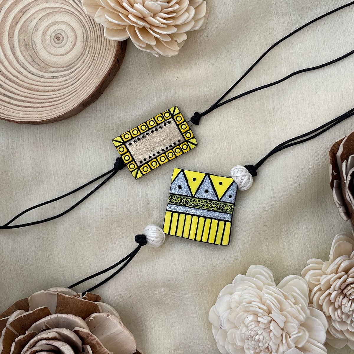 Hand-Painted Terracotta Rakhis