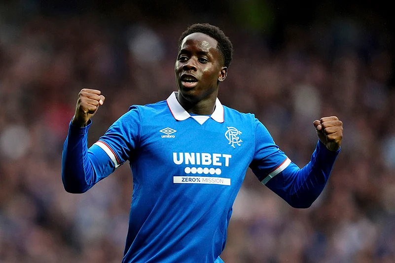 Britain Soccer Champions League Qualification Rangers Vs Viktoria Plzen_Djeidi Gassama