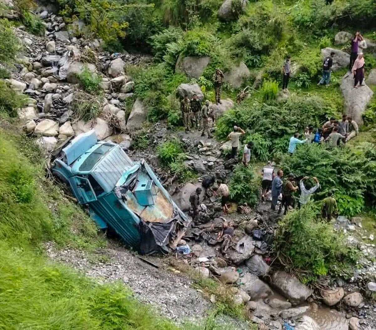 File Photo : Three CRPF Personnel Died, Several Injured as vehicle falls into a gorge in J&K's Udhampur. 