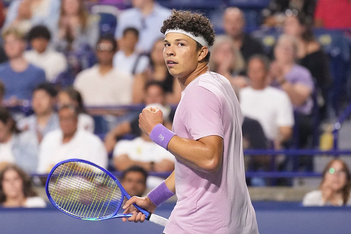 2025 Canadian Open Tennis Ben Shelton vs Taylor Fritz semi final match photos_1