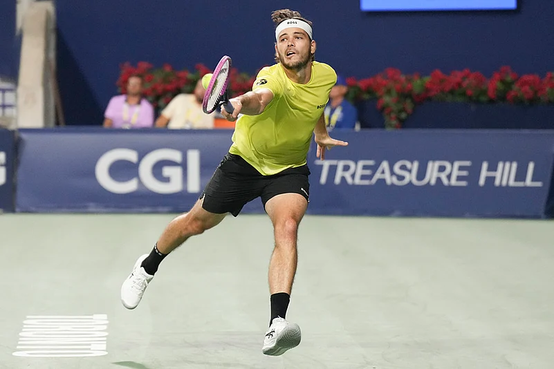 2025 Canadian Open Tennis Ben Shelton vs Taylor Fritz semi final match photos_6