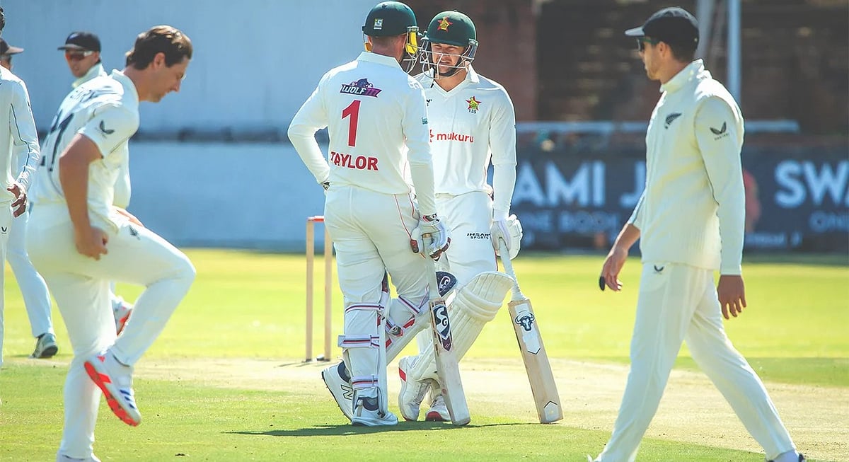 X/Zimbabwe Cricket : Zimbabwe Vs New Zealand Live Score, 2nd Test: The Kiwis bundled out the hosts for 125 runs in the first innings.