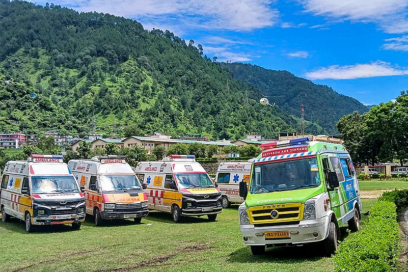 Uttarkashi cloudburst: Rescue work underway -Ambulances