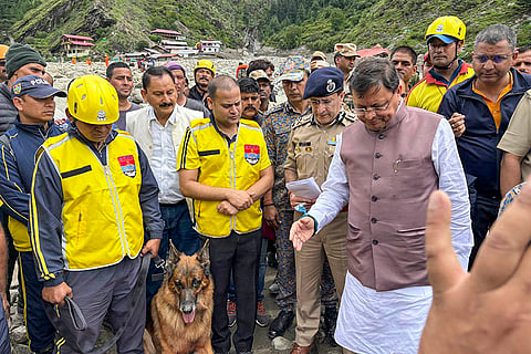Pushkar Singh Dhami visits Dharali