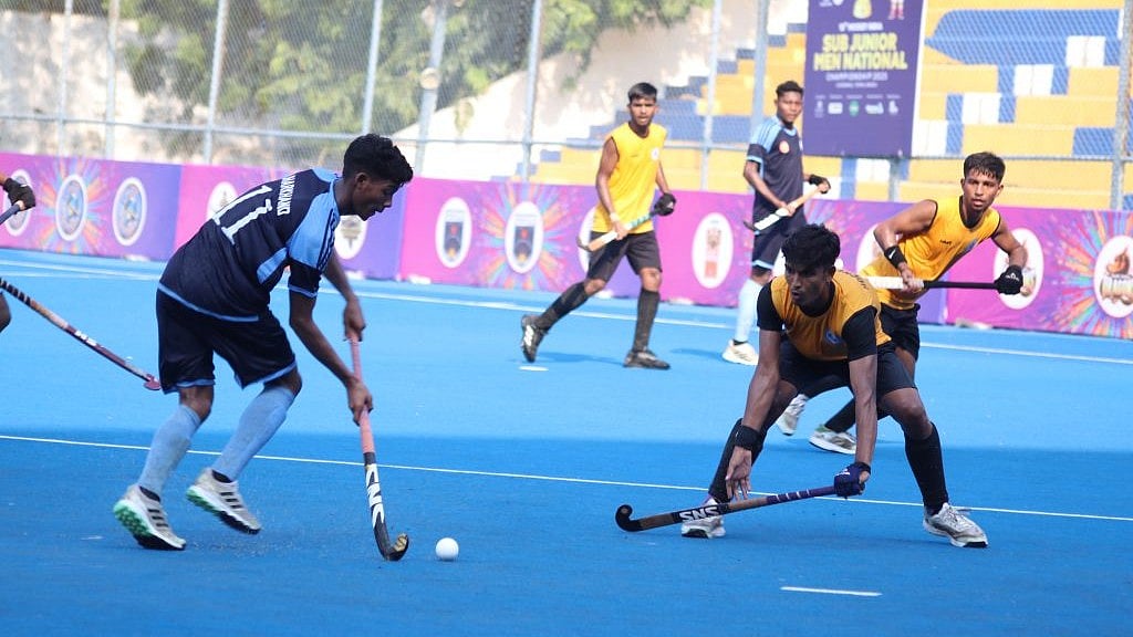Photo: X | Hockey World News : Hockey India Sub Junior Men National Championship match in Chennai.