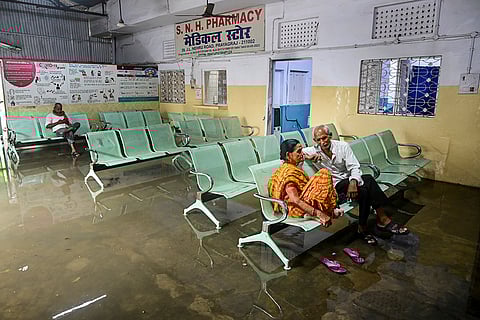 Waterlogging after rain in Prayagraj